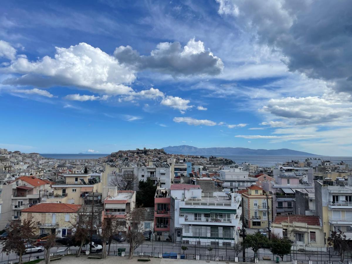 George & Nia Apartment - Central Kavala With Panoramic Terrace View Bagian luar foto