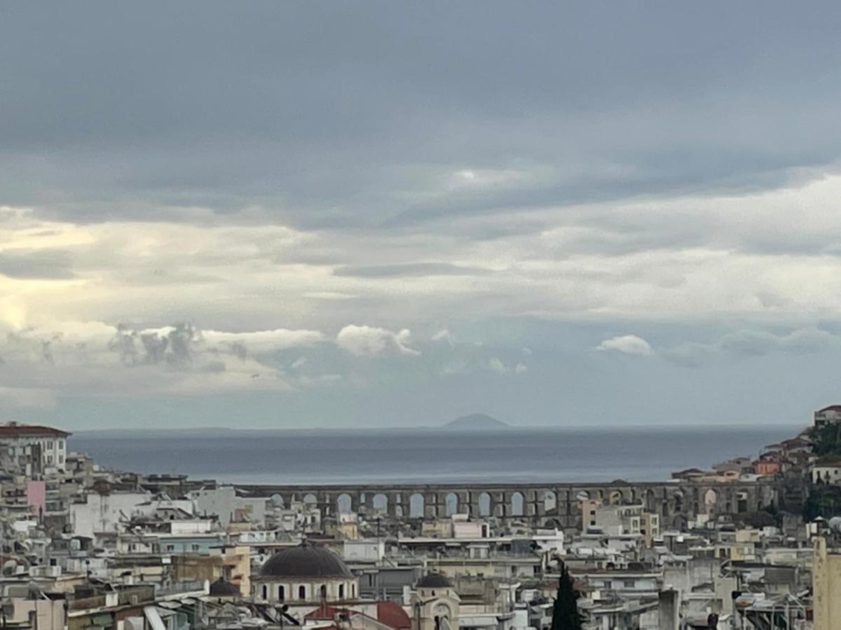 George & Nia Apartment - Central Kavala With Panoramic Terrace View Bagian luar foto